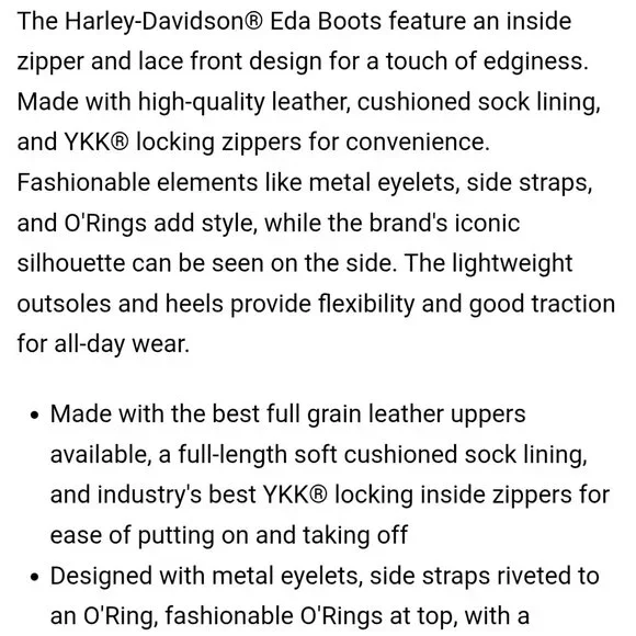 Harley Davidson Eda boots size 9 - Picture 7 of 16